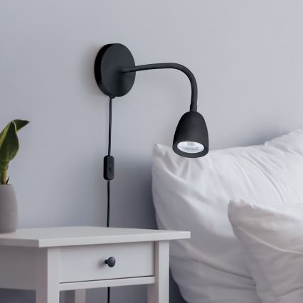 LED Dimmelhető fali kislámpa LED/4W/230V fekete