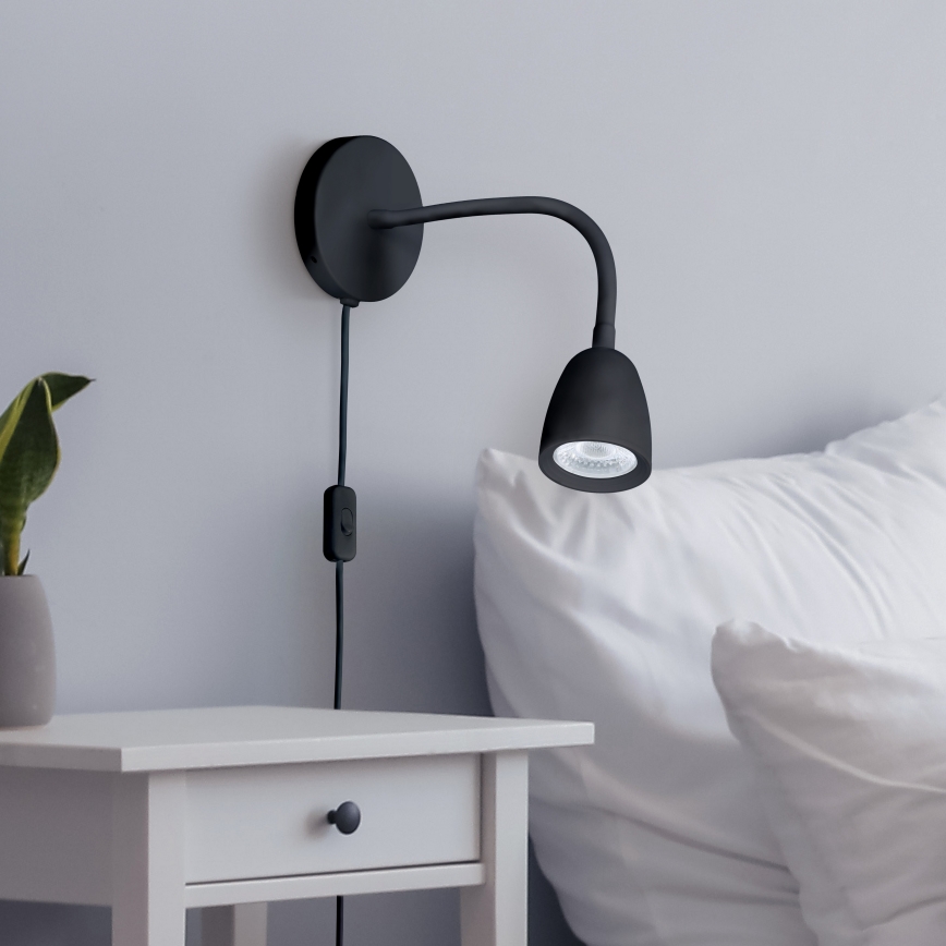 LED Dimmelhető fali kislámpa LED/4W/230V fekete