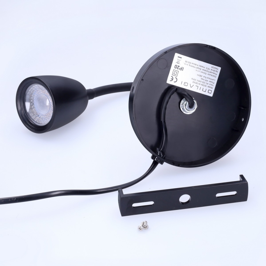 LED Dimmelhető fali kislámpa LED/4W/230V fekete