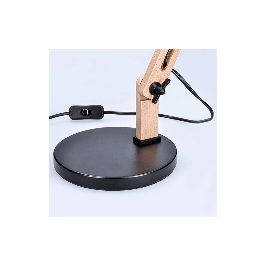 Asztali lámpa FALUN 1xE27/25W/230V fekete/tölgy