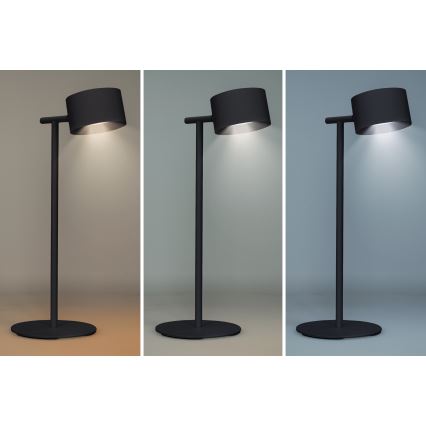 LED Dimmelhető érintős újratölthető lámpa 3in1 LED/4W/2000 mAh 3000/4000/6500K fekete