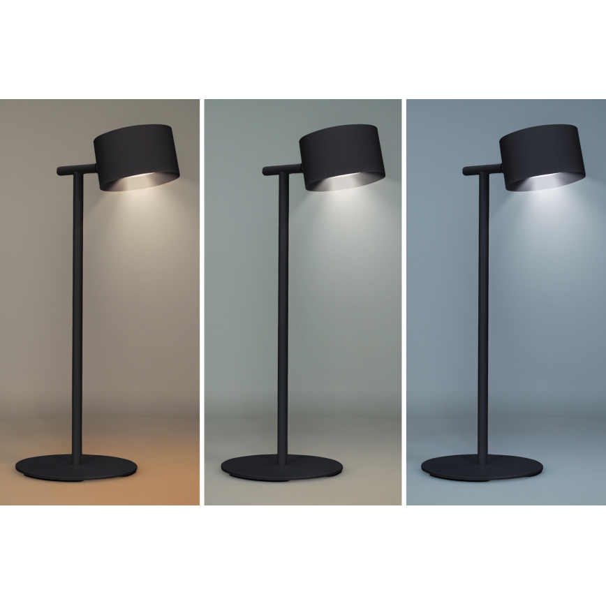 LED Dimmelhető érintős újratölthető lámpa 3in1 LED/4W/2000 mAh 3000/4000/6500K fekete