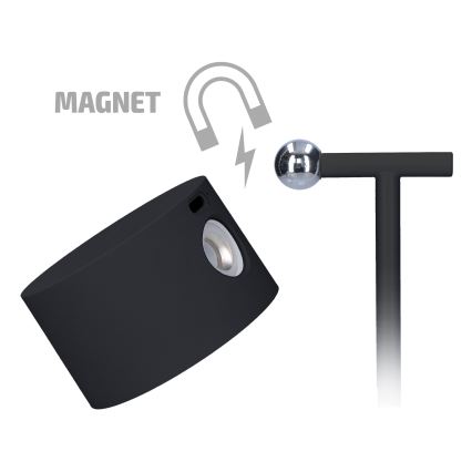 LED Dimmelhető érintős újratölthető lámpa 3in1 LED/4W/2000 mAh 3000/4000/6500K fekete