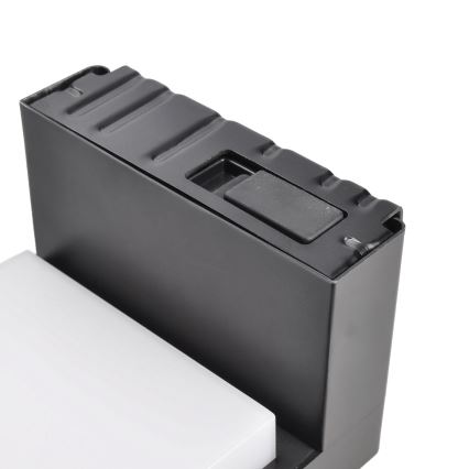 LED napelemes fali lámpa mozgás- és alkonyatérzékelővel PALERMO LED/5W/3,7V 2000 mAh IP54 fekete