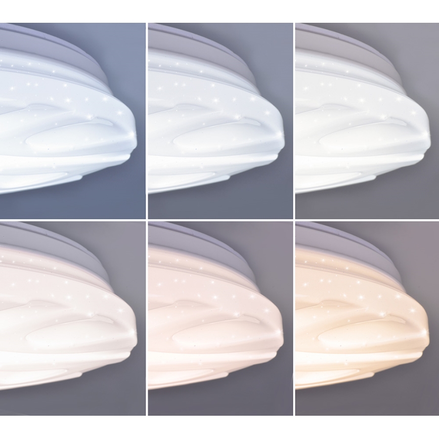 LED Mennyezeti lámpa távirányítóval WAVE LED/30W/230V