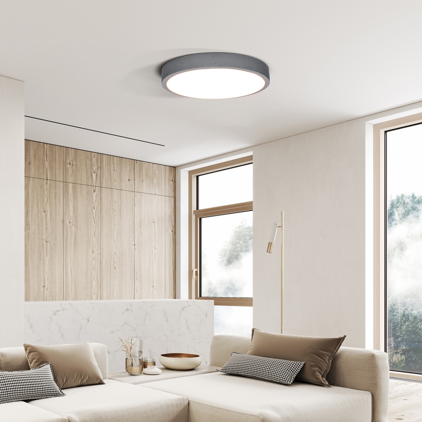 LED Fényerőszabályzós mennyezeti lámpa GREY LED/60W/230V 3000-6500K szürke átmérő 49 cm + távirányító