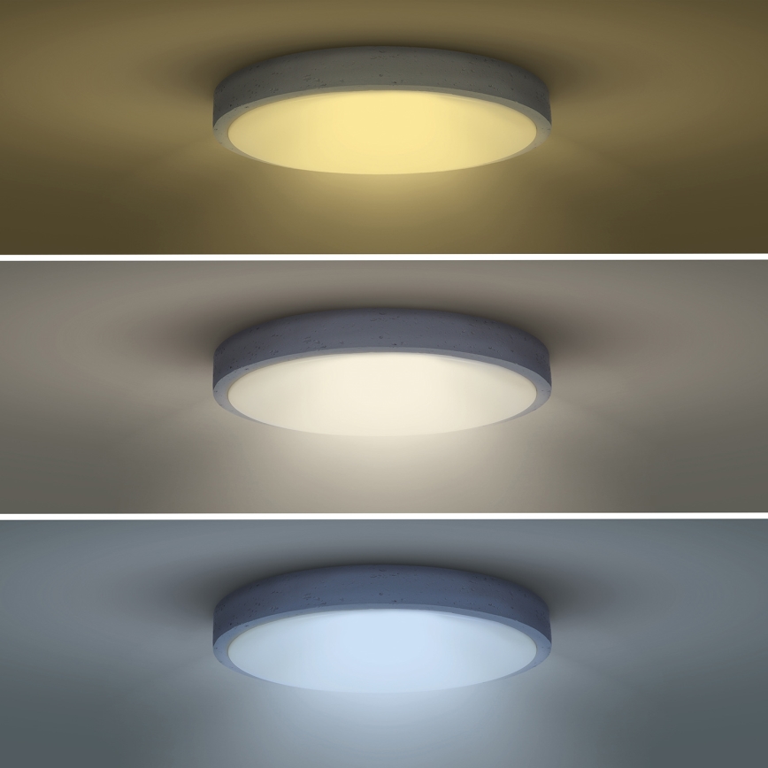 LED Fényerőszabályzós mennyezeti lámpa GREY LED/60W/230V 3000-6500K szürke átmérő 49 cm + távirányító