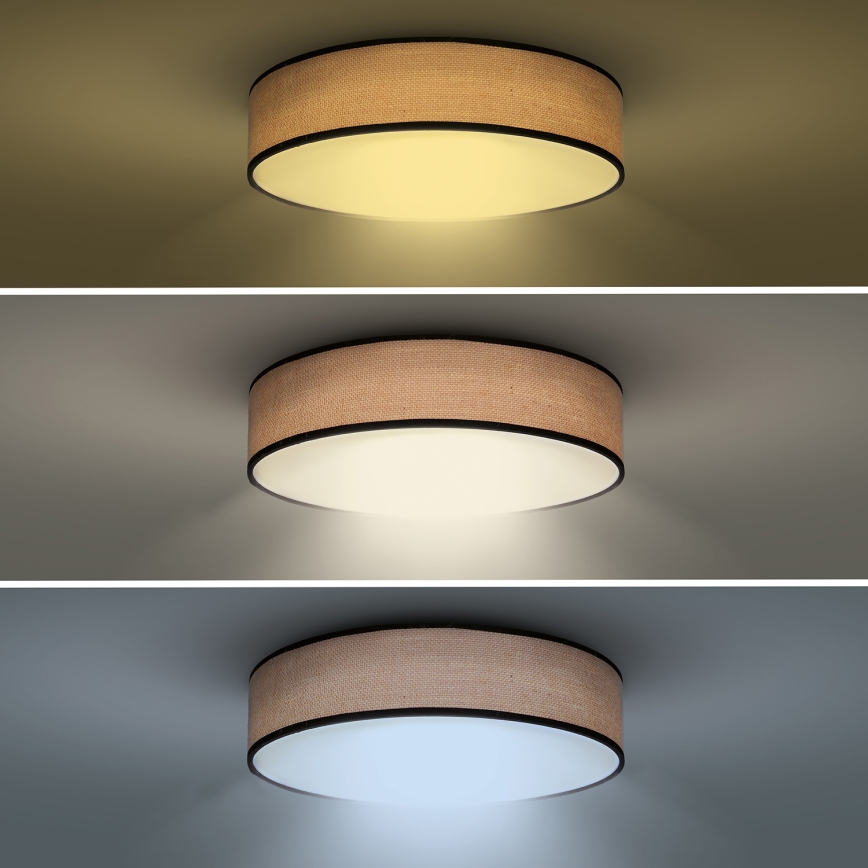 LED Dimmeres mennyezeti lámpa BROWNIE LED/48W/230V 3000-6500K barna átmérő 40 cm + távirányító