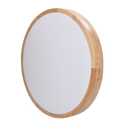 LED Dimmeres mennyezeti lámpa SOLID OAK LED/48W/230V 3000-6500K tölgy átmérő 39 cm + távirányító