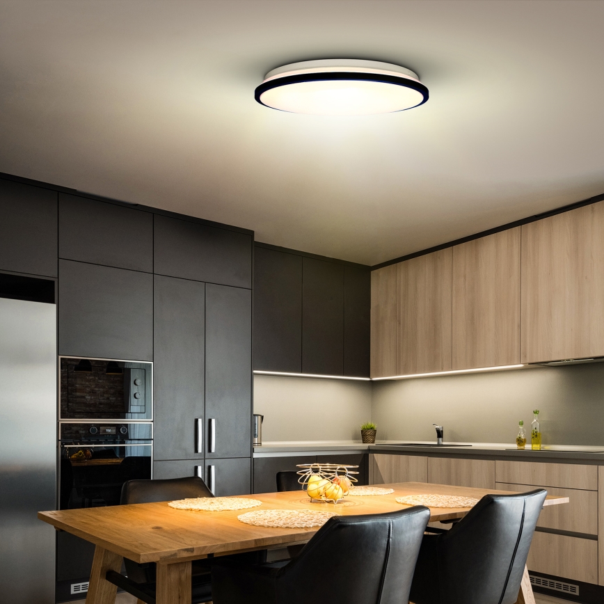 LED Dimmelhető mennyezeti lámpa JAMIL LED/48W/230V 3000-6500K fekete + távirányítás