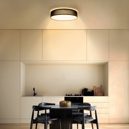 LED Dimmelhető mennyezeti lámpa PENLEY LED/48W/230V 3000-6500K átm. 40 cm fekete + távirányítás