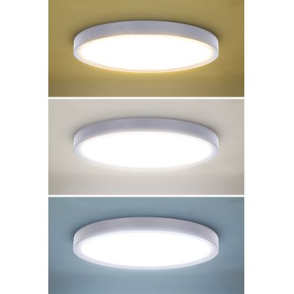 LED Dimmelhető mennyezeti lámpa ESTELA LED/36W/230V átm. 30 cm fehér + távirányítás
