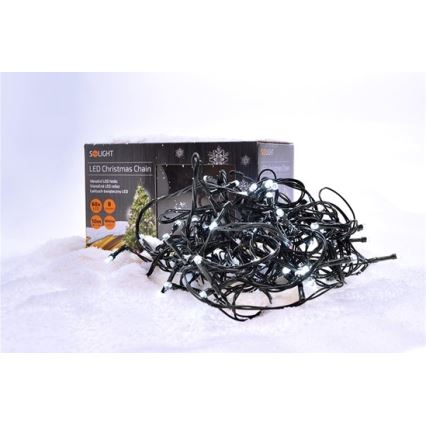 LED Karácsonyi kültéri lánc 100xLED/230V 10m IP44 hideg fehér