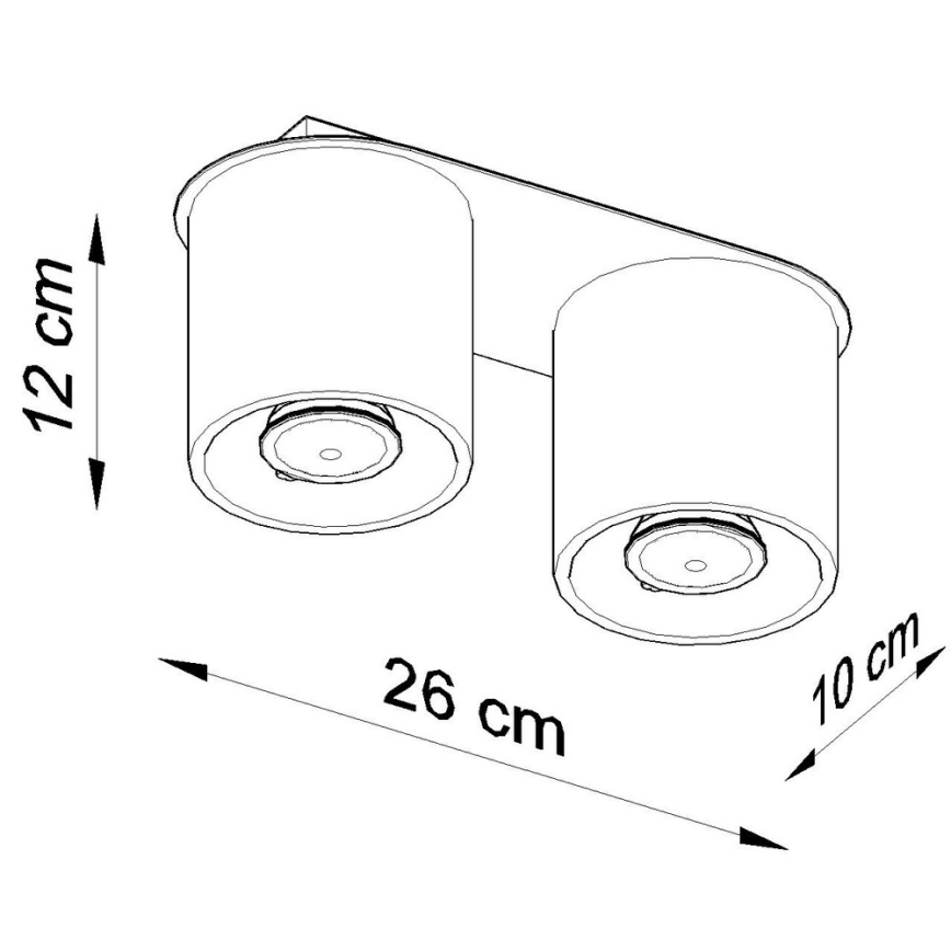 Spotlámpa ORBIS 2 2xGU10/40W/230V fekete