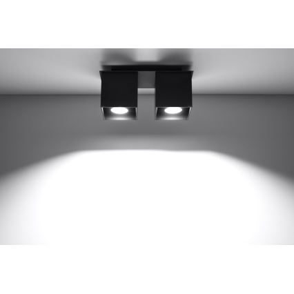 Spotlámpa QUAD 2 2xGU10/40W/230V fekete