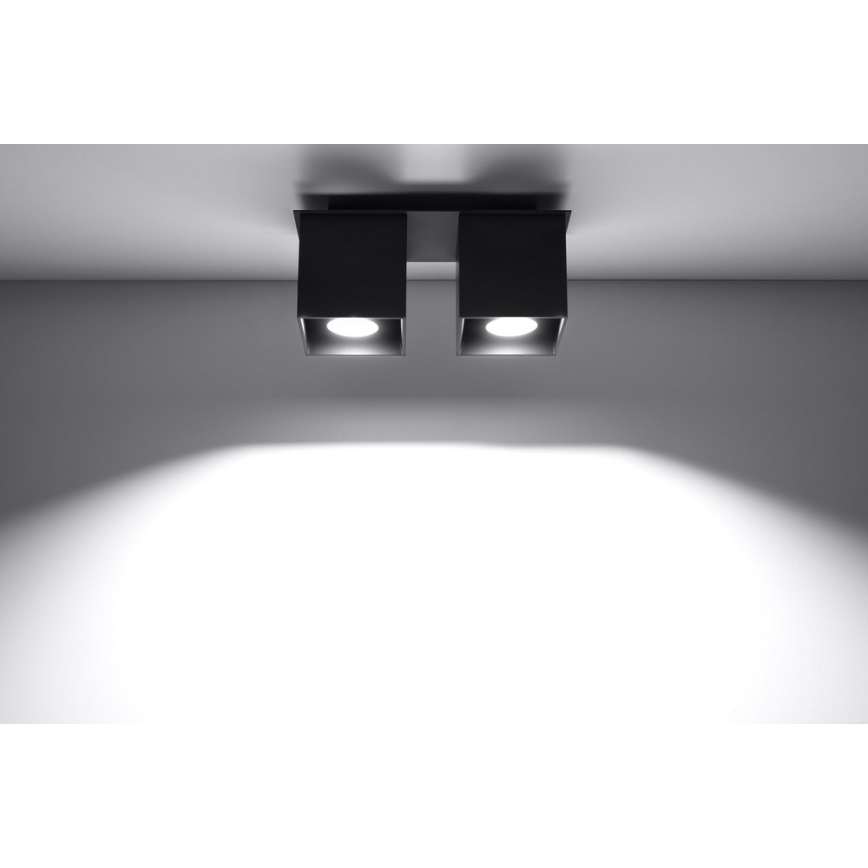 Spotlámpa QUAD 2 2xGU10/40W/230V fekete