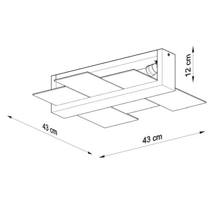 Mennyezeti lámpa FENIKS 2 2xE27/60W/230V Nyírfa/bükkfa/fehér
