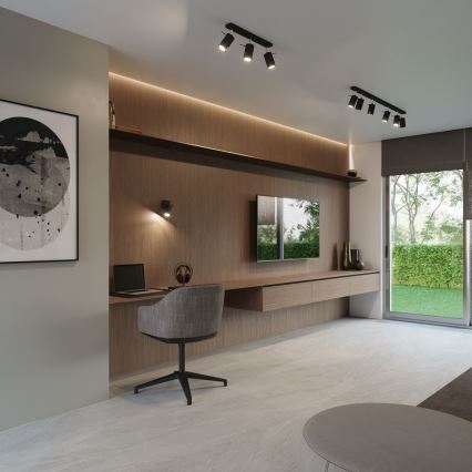 Sollux SL.0093 - Mennyezeti lámpa RING 3 3xGU10/40W/230V fekete