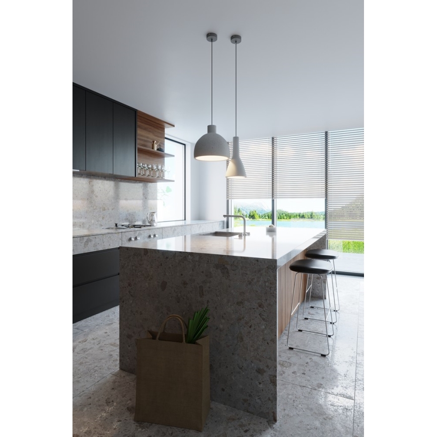 Damasso függeszték 1xE27/60W/230V betonból, kábellel