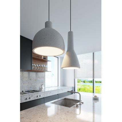 Damasso függeszték 1xE27/60W/230V betonból, kábellel