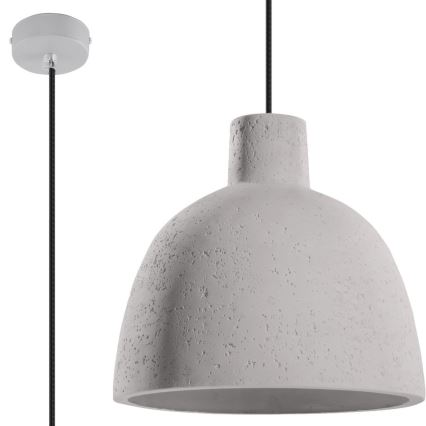 Damasso függeszték 1xE27/60W/230V betonból, kábellel