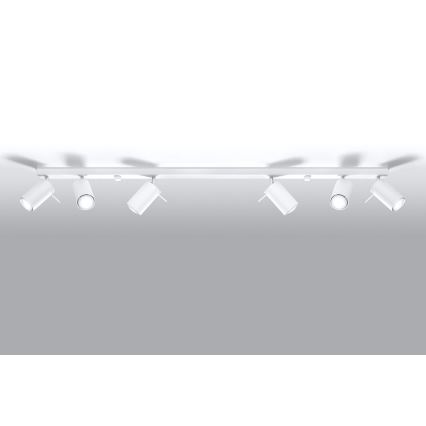 Spotlámpa RING 6L 6xGU10/10W/230V fehér