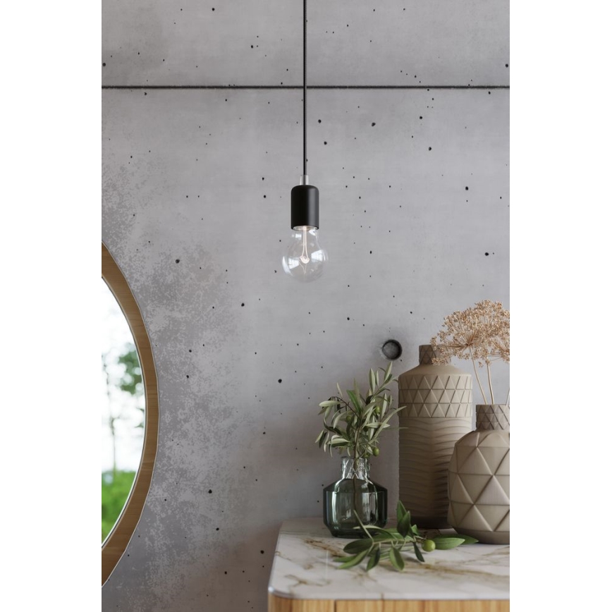 Csillár zsinóron EDISON 7 7xE27/60W/230V pók fekete