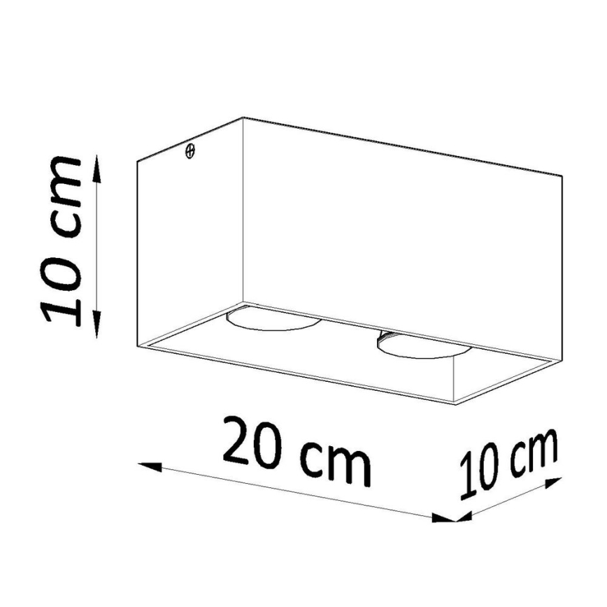 Spotlámpa QUAD 2xGU10/40W/230V