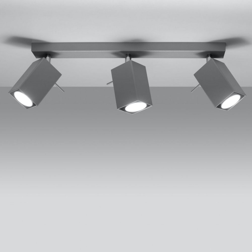 Spotlámpa MERIDA 3xGU10/40W/230V szürke