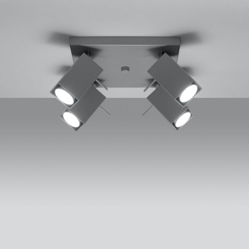 Spotlámpa MERIDA 4xGU10/40W/230V szürke