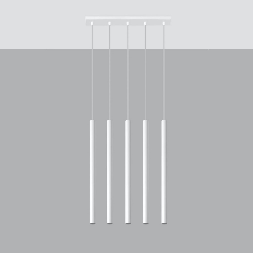 Csillár zsinóron PASTELO 5xG9/8W/230V fehér