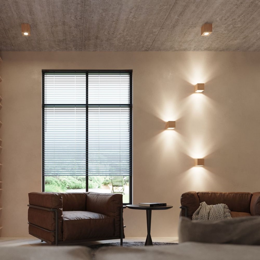 Fali spotlámpa QUAD 1xG9/8W/230V Nyírfa/bükkfa