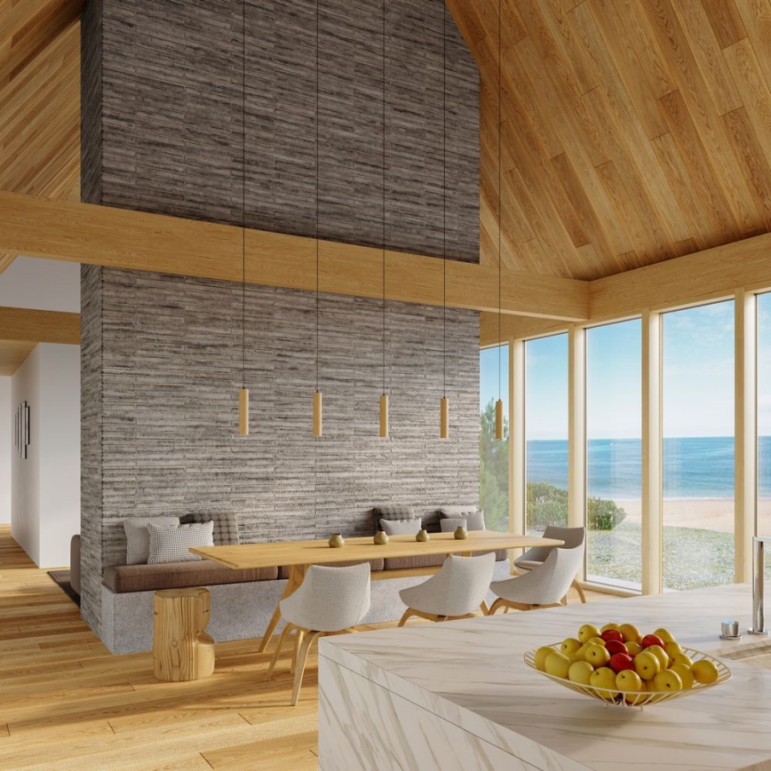 Csillár zsinóron LINO 3xGU10/40W/230V bükkfa