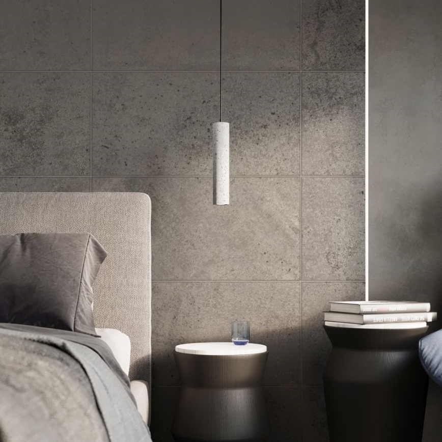 Lámpa zsinóron LUVO 2xGU10/40W/230V beton/fekete