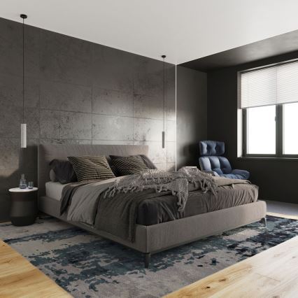 Lámpa zsinóron LUVO 3xGU10/40W/230V beton/fekete