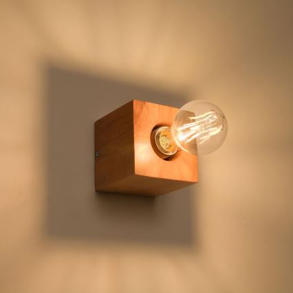 Fali lámpa ABEL 1xE27/60W/230V bükkfa