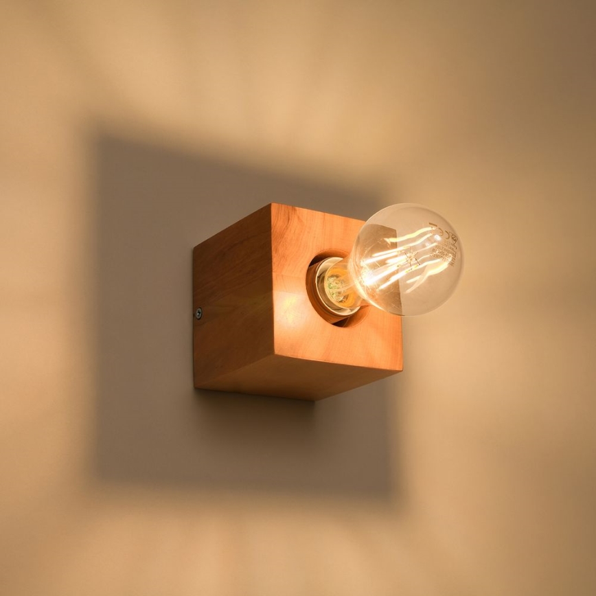 Fali lámpa ABEL 1xE27/60W/230V bükkfa