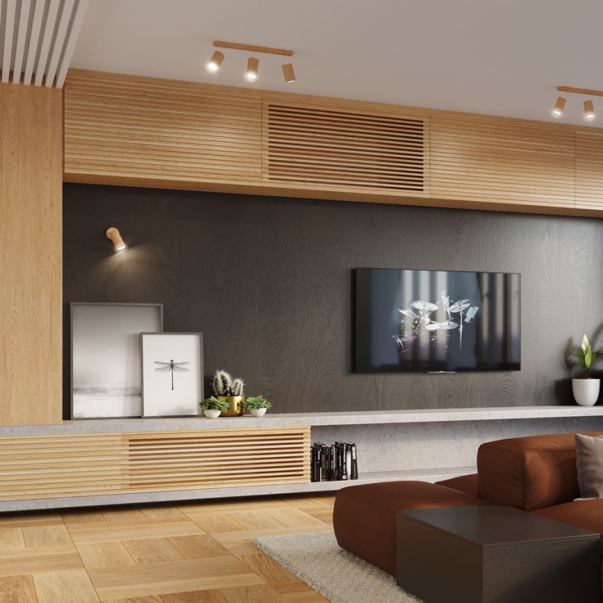 Fali spotlámpa BERGE 1xGU10/40W/230V bükkfa