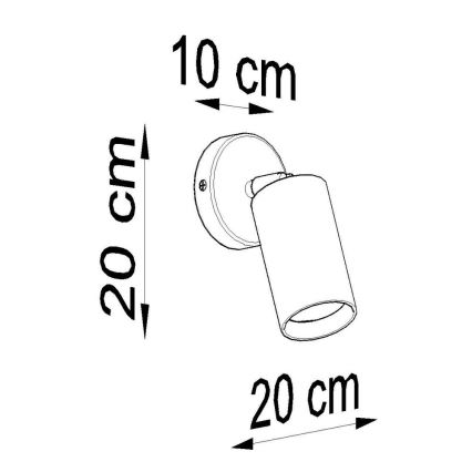 Fali spotlámpa BERGE 1xGU10/40W/230V bükkfa