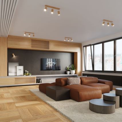 Spotlámpa BERGE 2xGU10/40W/230V bükkfa