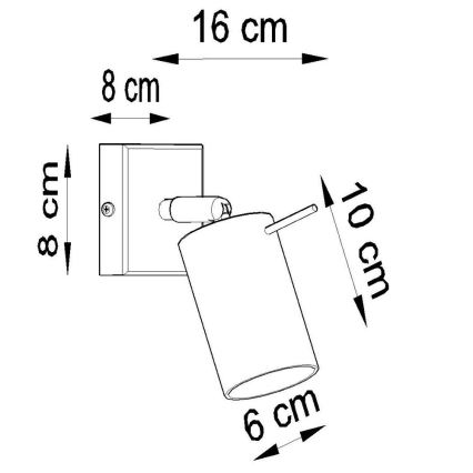 Fali spotlámpa RING 1xGU10/10W/230V