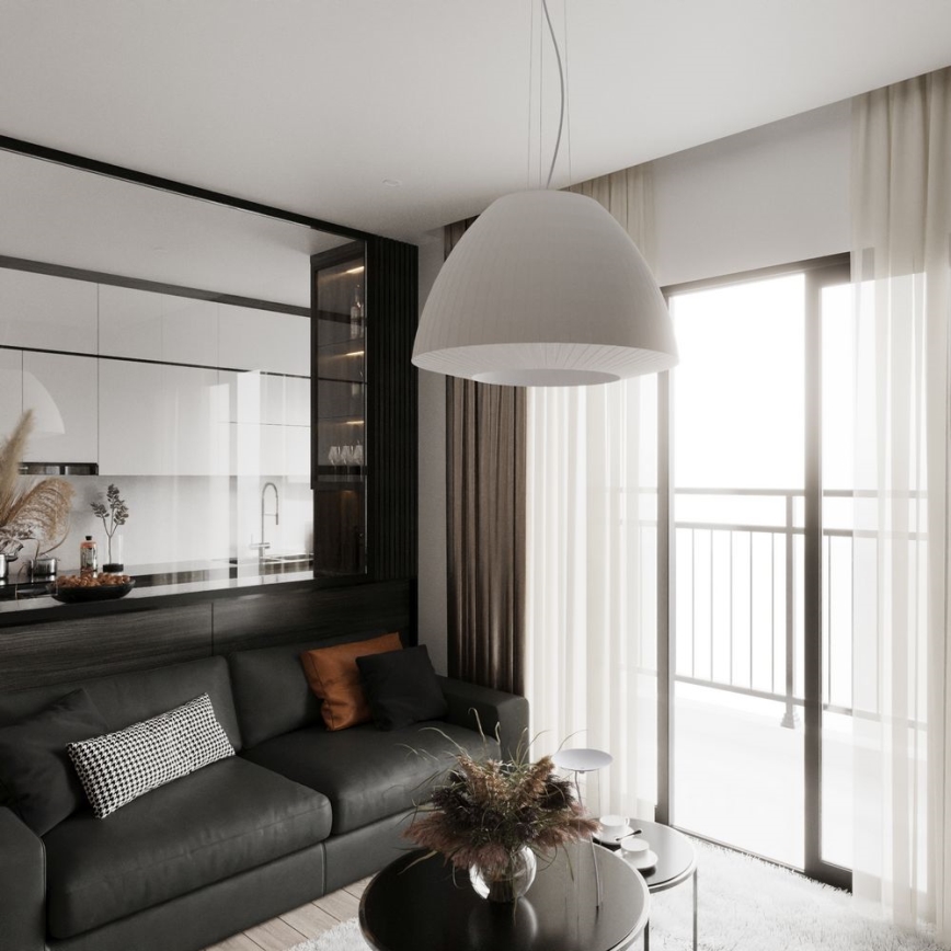 Csillár zsinóron BELLA 3xE27/60W/230V á. 60 cm fehér