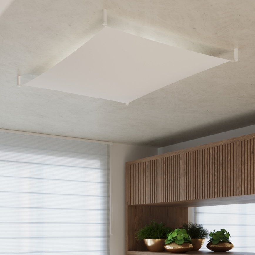 LED mennyezeti lámpa LUNA 4xG13/8,5W/230V 105x105 cm fehér