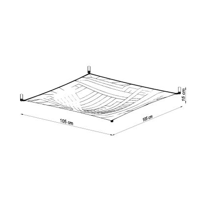LED mennyezeti lámpa LUNA 4xG13/8,5W/230V 105x105 cm fehér