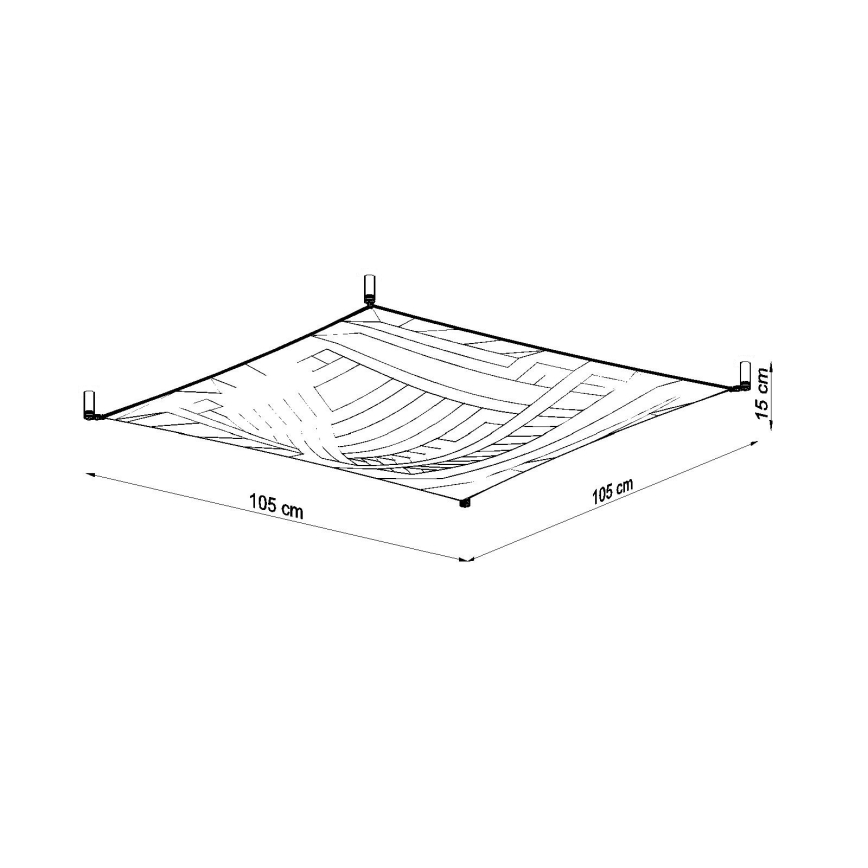 LED mennyezeti lámpa LUNA 4xG13/8,5W/230V 105x105 cm fehér