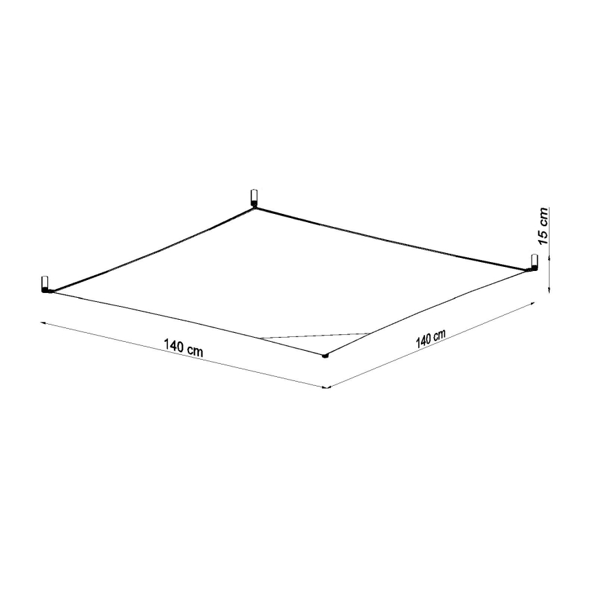 LED mennyezeti lámpatest LUNA 6xG13/8,5W/230V 140x140 cm fehér