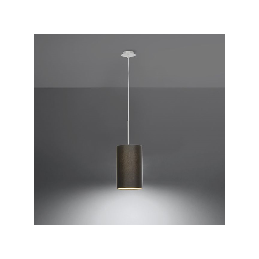 Csillár zsinóron OTTO 1xE27/60W/230V á. 15 cm fekete