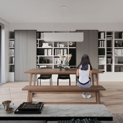 Csillár zsinóron SANTA 5xE27/60W/230V 120 cm fehér