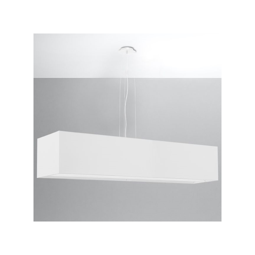 Csillár zsinóron SANTA 5xE27/60W/230V 120 cm fehér