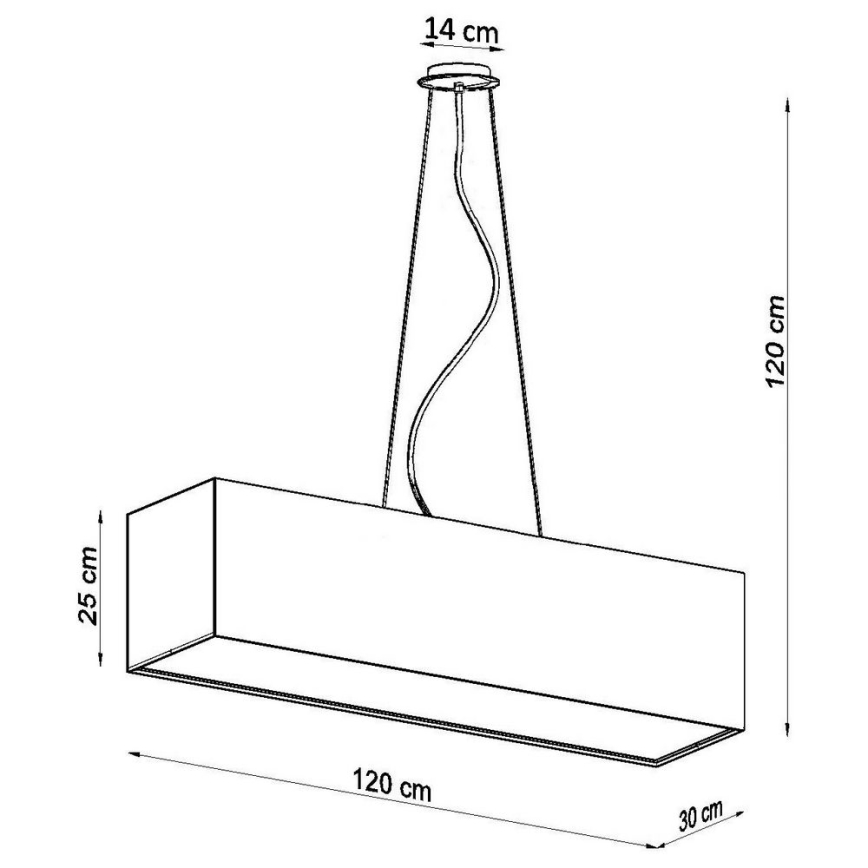 Csillár zsinóron SANTA 5xE27/60W/230V 120 cm fehér